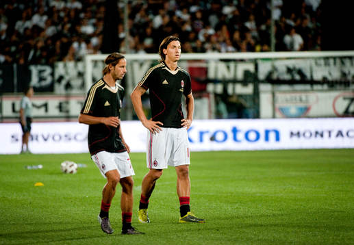 Fotboll, Italiensk, Serie A, Zlatan Ibrahimovic, Milan, på