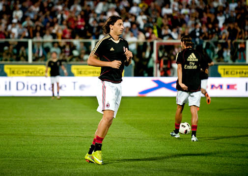 Fotboll, Italiensk, Serie A, Zlatan Ibrahimovic, Milan, på