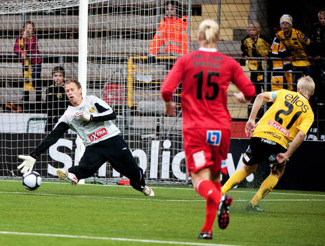 Mattias Asper, målvakt Mjällby, Johan Larsson, Elfsborg