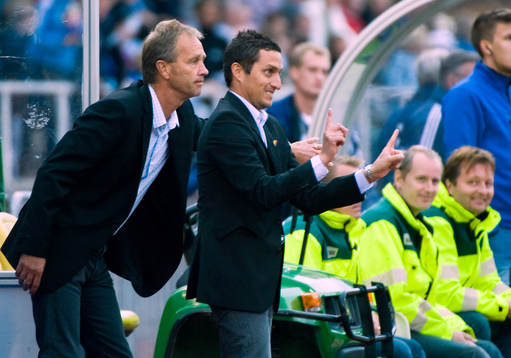 Lennart Wass, tränare och Carlos Banda, tränare,