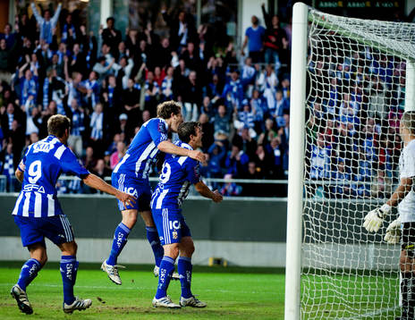 Hannes Stiller gör 1-0 till Göteborg