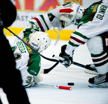 Joel Gistedt, målvakt och Daniel Glimmenvall, Rögle