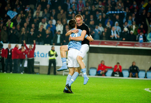 Dardan Rexhepi och Pontus Jansson, jubel