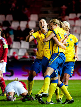 Jessica Landström, Charlotte Rohlin, Sverige jubel