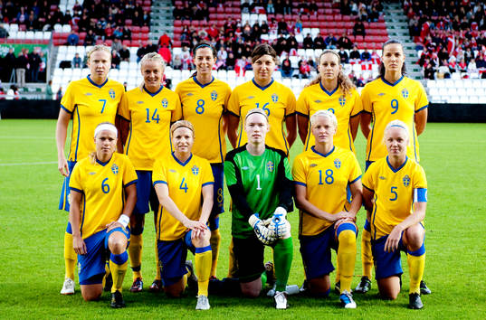 lagbild, Sara Larsson, Josefine Öqvist, Lotta Schelin,