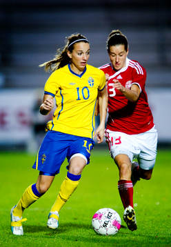 Kosovare Asllani, Sverige, Johanna B Rasmussen, Danmark