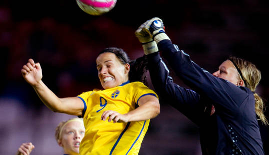 Jessica Landström, Sverige, Heidi Johansen, målvakt,