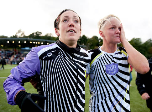 Therese Sjögran, Nilla Fischer, Malmö, är lyckliga