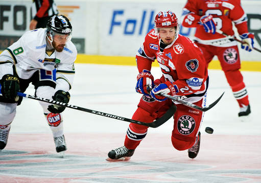 Sanny Lindström, Färjestad, och Patrik Carlsson,