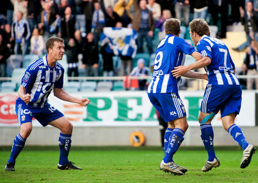 Jakob Johansson, IFK Göteborg, gör 1-0. Jubel