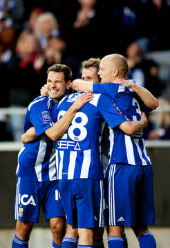 Tobias Hysén, IFK Göteborg, gör 3-0. Jubel Stefan