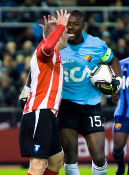 Daniel Larsson, Malmö och Pa Dembo Touray, målvakt,
