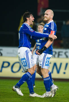 Nuri Mustafi och Hannes Sigurdsson, Sundsvall, jubel