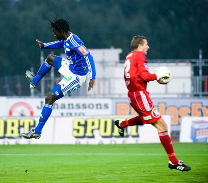 Alieu Jagne, Sundsvall och Daniel Andersson, målvakt,
