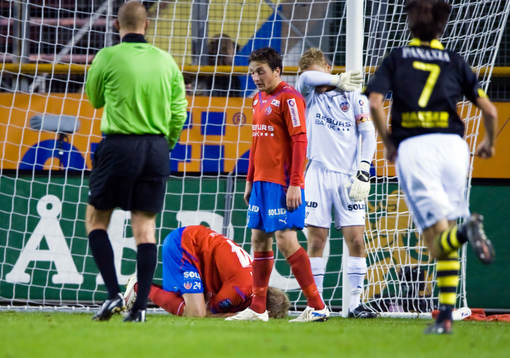 Erik Edman, Ardian Gashi och Pär Hansson, målvakt,
