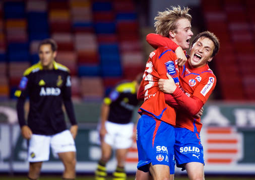 Rasmus Jönsson och Ardian Gashi, Helsingborg, jubel