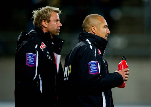 Henrik Larsson, tränare och Hans Eklund ass. tränare,