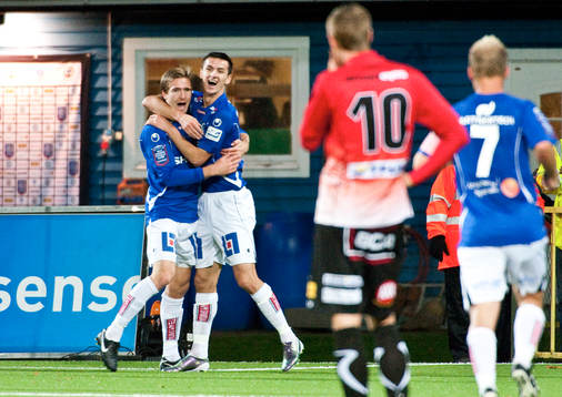 Jesper Arvidsson och Haris Radetinac, jubel