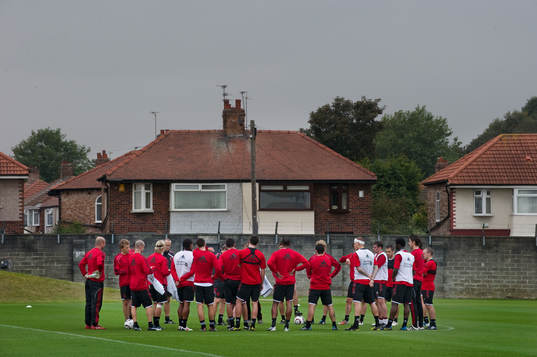 Liverpool tränar på anläggningen Melwood