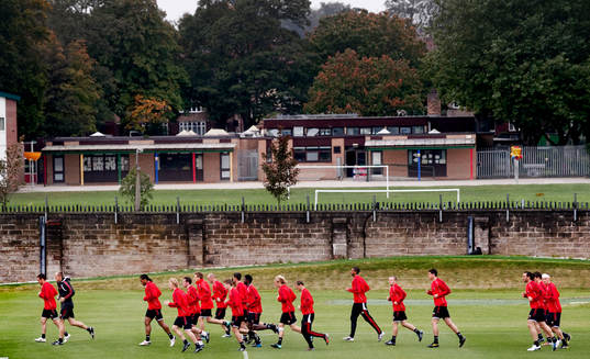 Liverpool tränar på anläggningen Melwood