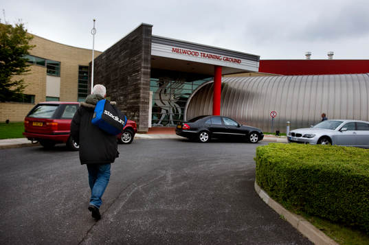 Liverpools träningsanläggning Melwood från utsidan