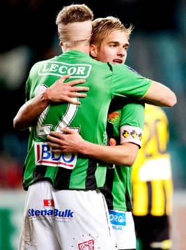 Björn Andersson, Johan Mårtensson, GAIS kramas