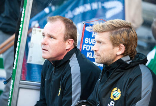 Roger Franzén, tränare och Jesper Blomqvist, assisterande