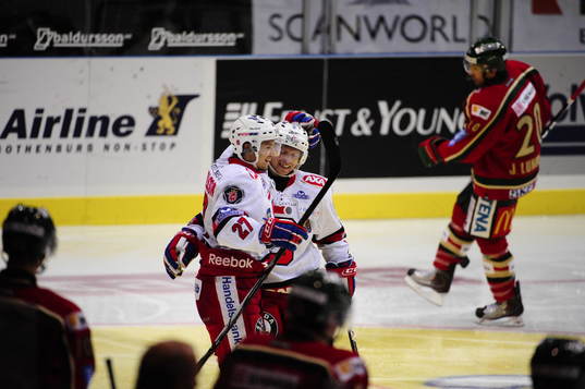 Patrik Carlsson och Joakim Eriksson, Södertälje, jubel