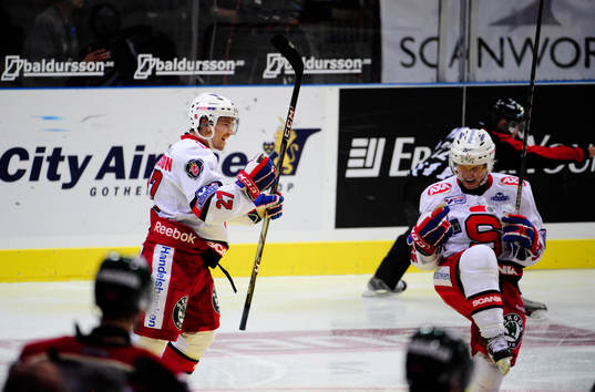 Patrik Carlsson och Joakim Eriksson, Södertälje, jubel