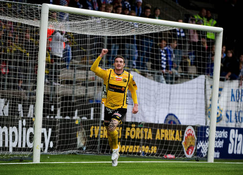 James Keene, Elfsborg, gör 4-1. Jubel