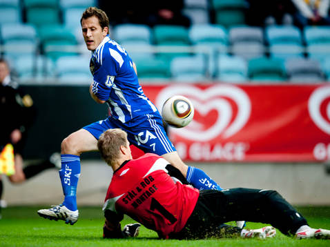 Tobias Hysén, IFK Göteborg missar ett friläge på