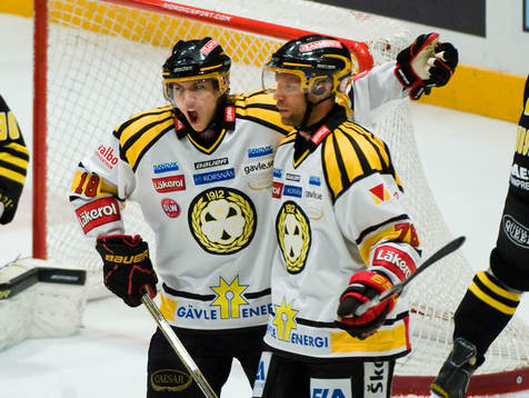 Anton Rödin och Dale Clarke, Brynäs, jubel