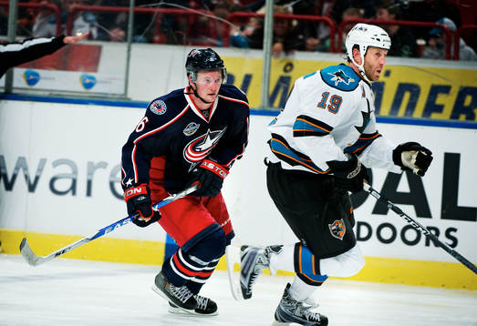 Anton Strålman, Columbus, och Joe Thornton, San Jose