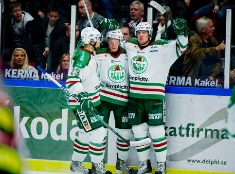 Alexander Johansson, Rögle kvitterade till 1-1. Jubel