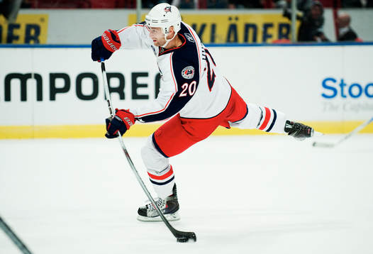 Kristian Huselius, Columbus, skjuter mot mål