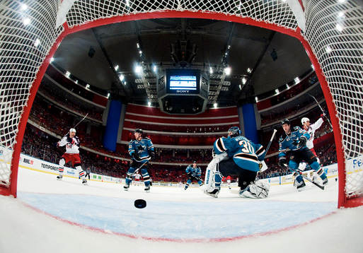 Fedor Tyutin och Ethan Moreau, Columbus, jubel