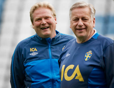 Jörgen Lennartsson, förbundskapten och Tommy Söderberg,