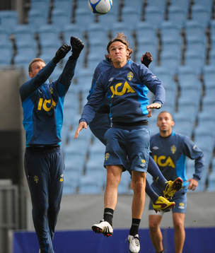 Albin Ekdal och Viktor Noring, målvakt