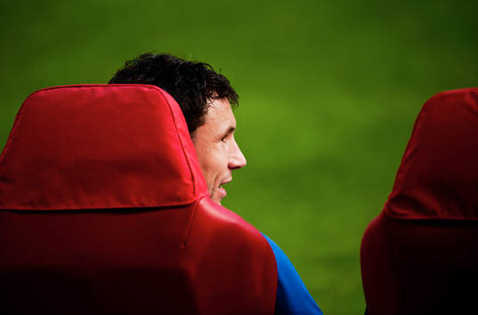 Mark van Bommel är skadad och deltog inte på träningen