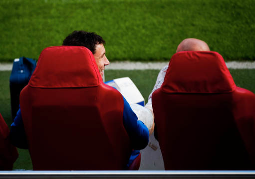 Mark van Bommel är skadad och deltog inte på träningen