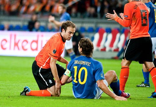Joris Mathijsen, Holland och Zlatan Ibrahimovic, Sverige