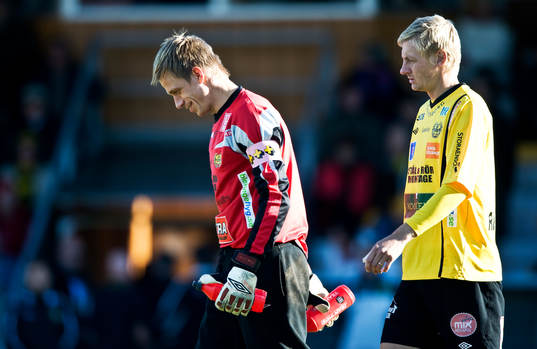 Mattias Asper, målvakt och Patrik Rosengren