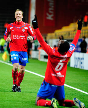Erik Edman, May Mahlangu, jubel Helsingborg