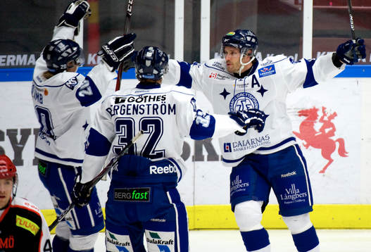 Jesper Ollas, Leksand 1-0. Jubel