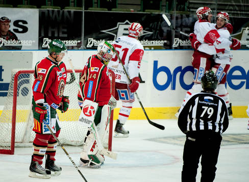 Christoph Schubert, Joakim Lundström, målvakt Frölunda,