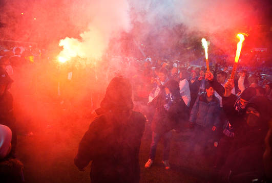 Norrköping firar sin uppgång till Allsvenskan på