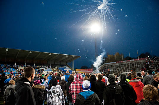 Norrköping firar sin uppgång till Allsvenskan på