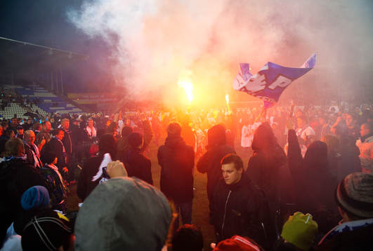 Norrköping firar sin uppgång till Allsvenskan på