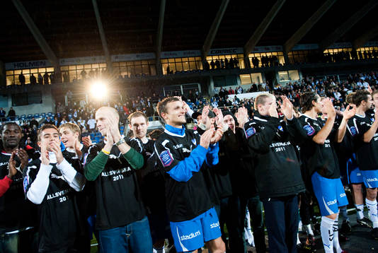 Norrköping firar sin uppgång till Allsvenskan på