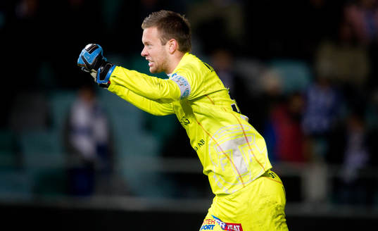 Viktor Noring, målvakt Trelleborg jubel